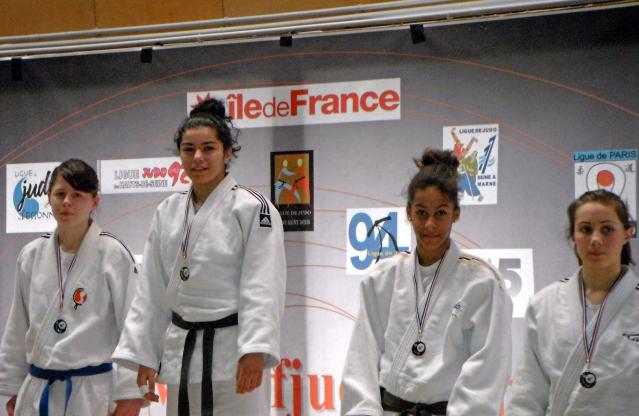 Podium de la catégorie -63kg à la Coupe  Essonne Minimes 2013