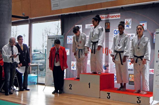 Podium de la catégorie -63kg à la Coupe  Essonne Minimes 2013