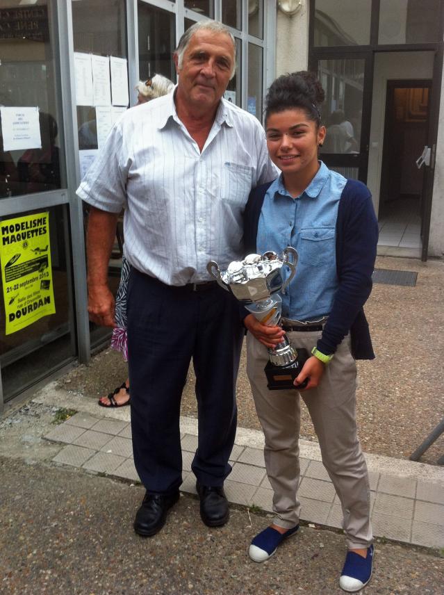 Laurent et Intissar lors de la remise du Trophée